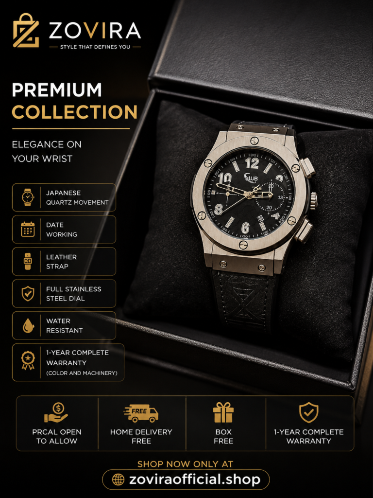 HUB Classic Fusion Black Dial Chronograph Watch Date working Master lock