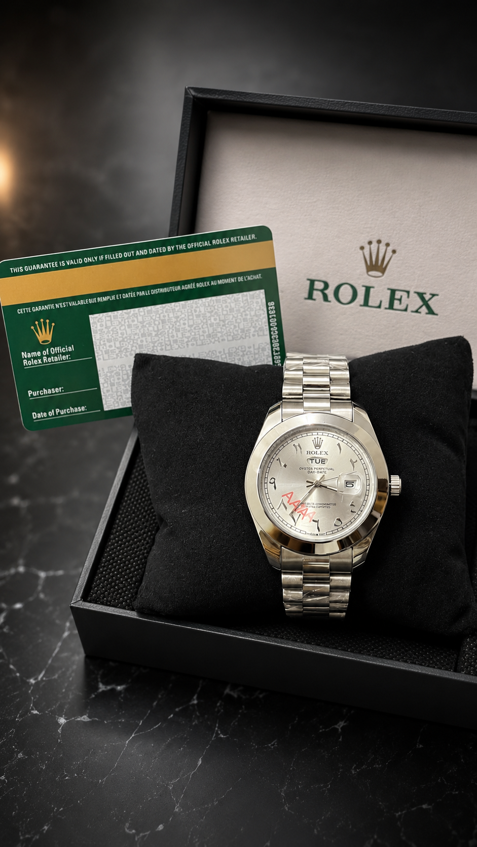 VIP Rolex Date And Day Style Watch Year Complete Warranty