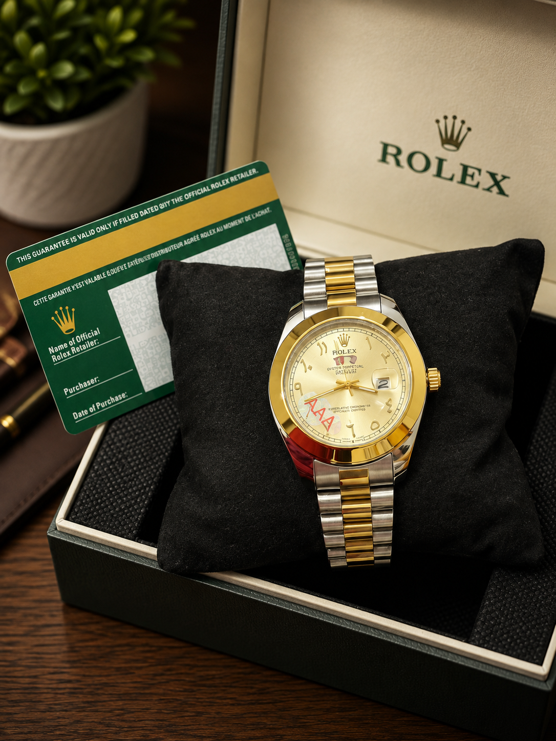 VIP Rolex Date And Day Style Watch Year Complete Warranty